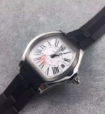 Replica Cartier Roadster SS White Dial Black Rubber Strap A2824 - Image 2