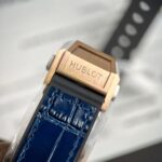Hublot One Click King Gold Replica Watch With Blue Dial Moissanite 39mm - Image 7