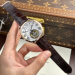 Cartier Drive Tourbillon Best Copies Watch Dial Guiloche Motif Leather Strap 41mm