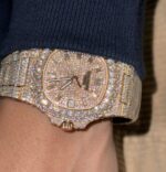 Patek Philippe Best Replica Watch Nautilus 5719 Gold Wrapped   Moissanite Diamonds Custom 40mm - Image 8