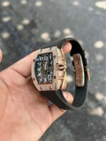 Richard Mille Replica Watch RM67 Black Dial Men s Full Diamond 40mm - Image 3
