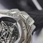 Hublot Big Bang Sang Bleu II Replica Watch Custom Moissanite Diamonds 44mm - Image 7