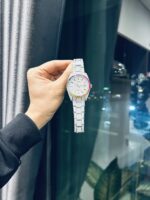 Rolex DateJust Rainbow Replica Watch Custom Moissanite Diamonds 41mm - Image 5