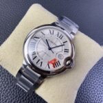 Cartier Ballon Bleu de Fake Cartier Watch 42mm Silver Dial Stainless Steel WSBB0049(1:1 replica) - Image 7