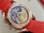 Fake Patek Philippe Replica Watch Aquanaut Luce Rainbow Chronograph Rose Gold Diamond/Gems Mother of Pearl Sapphire 7968/300R-001(1:1 replica) - Image 8