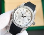 Rolex Logbook Full Luxury-Roman Diamond Dial-18k Nano-Technology 41MM-White(1:1 replica) - Image 3