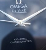 Replica Omega MKF De Ville 37mm SS Blue Dial Black Leather Strap A2829 - Image 6