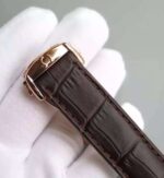 Replica Omega V6F De Ville Hour Vision Co-Axial 41mm RG Brown Dial Brown Leather Strap A8500 - Image 8