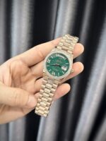 Rolex Best Replica Watch Day-Date 128235 Gold Wrapped And Moissanite Diamond Custom 36mm - Image 5