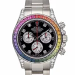 Rolex Daytona White Gold Rainbow Bezel Black Dial 116599RBOW(1:1 replica)