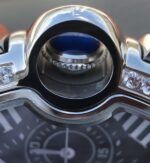 Replica Cartier Ballon Bleu De Cartier Chrono SS Black Dial Diamonds Bezel A8101 - Image 9