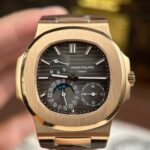 Patek Philippe Nautilus 5712R Replica Watches Gray Dial Leather Strap PPF Factory Version 3 40mm - Image 2