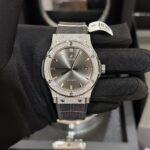 Hublot Replica 1:1 Watch Classic Fusion Full Diamond Moissanite Grey Dial 42mm