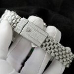 Rolex DateJust Best Copies Watch Dial Wimbledon Encrusted Moissanite Hong Kong 41mm - Image 9