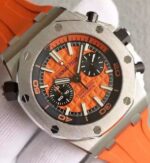Replica Audemars Piguet JF Royal Oak Offshore Diver Chronograph Orange Rubber Strap A3126 - Image 3