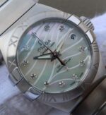 Replica Omega V6 Constellation 27mm SS Diamonds Markers SS Bracelet A8520 - Image 2