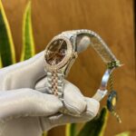 Rolex DateJust Women s High Quality Fake Watch With Diamonds Chocolate Dial 31mm - Image 3