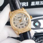 Rolex new full-diamond logotype – full diamonds with classic lettering – official size 36mm(1:1 replica) - Image 2