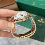 Rolex Replica Watch Day-Date 228235 Rose Gold White Dial V2 GM Factory 40mm - Image 4