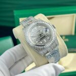 Rolex GMT-Master II Copies Watch Full Stone CZ AMG Factory 40mm - Image 4