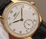 Replica IWC ZF Portuguese IW5454 YG White Dial Leather Strap A6498 - Image 3