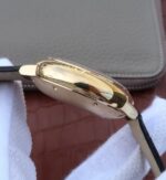 Replica Cartier Ballon Bleu De Cartier Chrono 47mm YG White Dial Leather Strap A8101 - Image 5