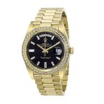 Rolex Day-Date 228398TBR Yellow Gold   Diamonds Black Dial Replica - Image 3