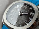 Replica PATEK PHILIPPE Aquanaut 5168G 42mm SS 3KF 1:1 Best Edition Black Dial on Light Blue Rubber Strap A324 V2 - Image 11