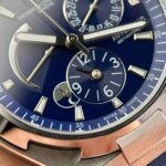 Vacheron Constantin Overseas Dual Time 47450 Replica Watches Blue Dial Rubber Strap 9F Factory 42mm - Image 4