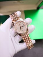 Rolex Best Copies Watches Day-Date Custom Diamonds Moissanite + Gold Wrapped GMF 40mm - Image 4