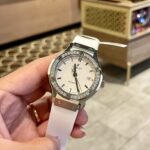 Hublot Replica Watch Classic Fusion White Dial Custom Moissanite Diamonds 38mm - Image 4