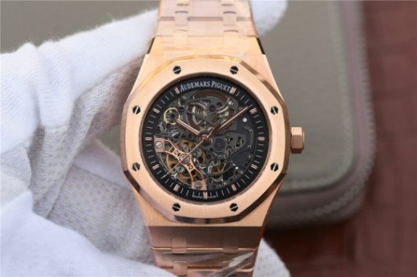 DD13FC22-1291-3BBE-6171-1568B3BD3BB1.jpg Replica Audemars Piguet Royal Oak 41mm Double Balance Wheel Openworked 15407 RG JF RG Bracelet A3132 - Image 1