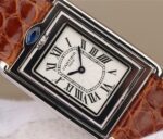 Replica Cartier Tank Reversible White Dial Leather Strap - Image 3