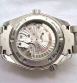 Replica Omega Planet Ocean GMT Goodplanet Blue Bezel Orange Marker Blue Dial SS Bracelet A8605 - Image 6