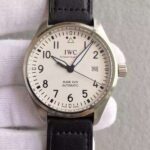 Replica IWC MKF Mark XVIII IW327002 White Dial Leather Strap A2892
