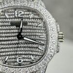 Patek Philippe Nautilus 7118 Full Diamond Replica Watch 35.2mm - Image 3