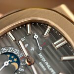 Patek Philippe Nautilus 5712R Replica Watches Gray Dial Leather Strap PPF Factory Version 3 40mm - Image 5