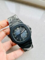 Replica PATEK PHILIPPE Nautilus 5711 ppf 1:1 Best Edition Black Dial on Black Bracelet A324 V2