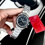 Omega Replica Watch Speedmaster Moonwatch Black Dial Metal Wire 42mm - Image 2