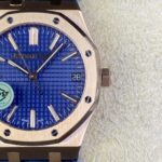 Audemars Piguet Replica AP Watch Royal Oak Selfwinding ??50th Anniversary?? 41mm Rose Gold Blue Dial Leather Strap 15510OR.OO.D315CR.01-APS(1:1 replica) - Image 6