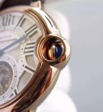 Replica Cartier Ballon Bleu Tourbillon YG Brown Leather Strap - Image 4
