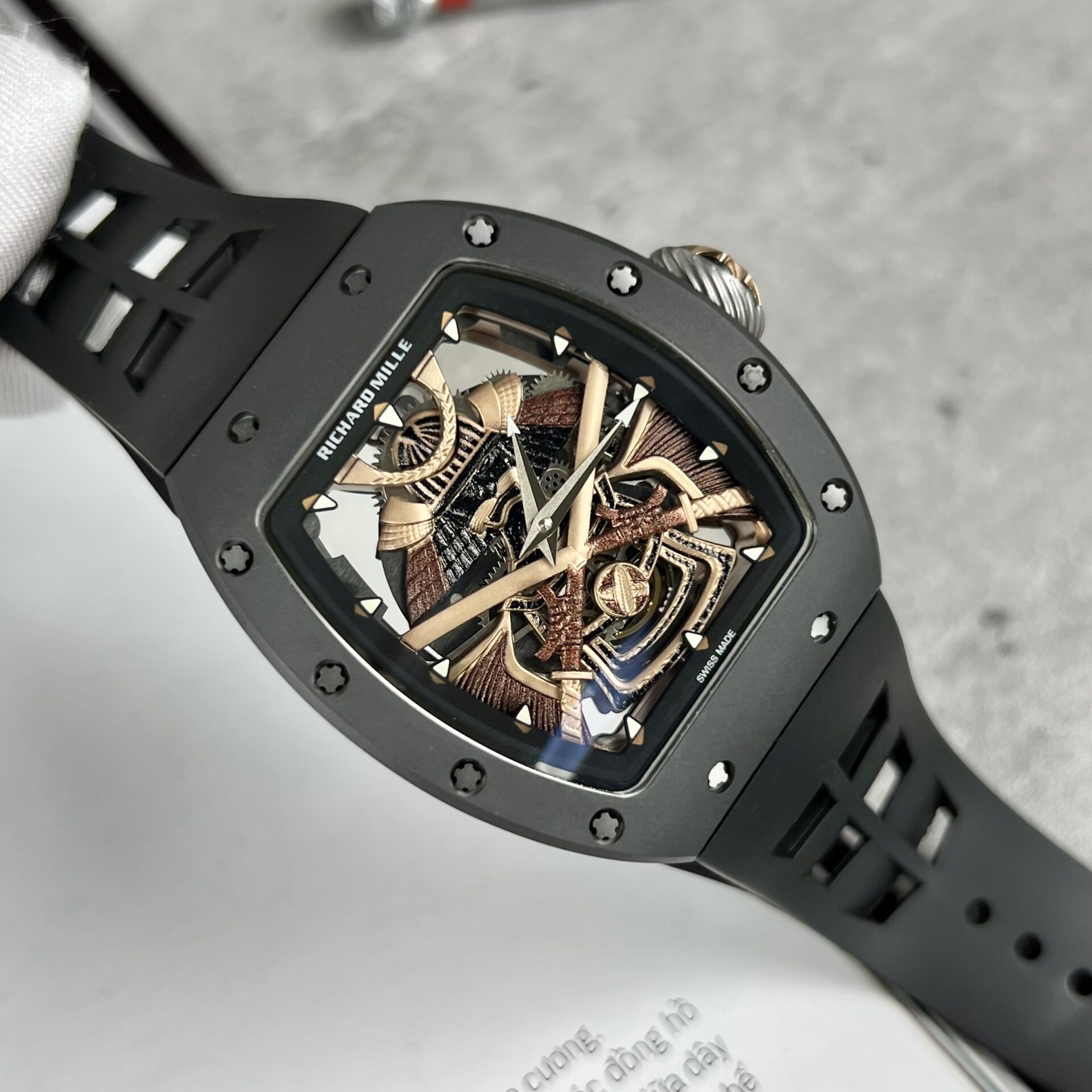 DF2C0B66-3351-6D4E-41A8-B9C3C6F6913D.jpg Richard Mille RM47 Best Replica Watch Black Rubber Strap Samurai Dial 42.7mm - Image 1
