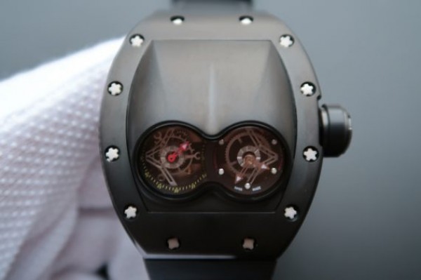 DFABD85A-66F4-8631-7027-970753622404.jpg Replica Richard Mille RM053 PVD Fake Tourbillon Skeleton Dial Black Rubber Strap A2824 - Image 1