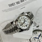 Rolex Replica Watch DateJust Dial Mother Of Pearl Moissanite Diamonds 41mm - Image 2