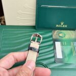 Rolex Replica 1:1 Watch Cellini 50525 White Face Black Leather Strap 39mm - Image 7