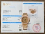 Patek Philippe Nautilus 7118 Women Replica Watch Custom Gold Wrapped + Diamonds Moissanite 3K Factory 35.2mm