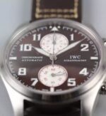 Replica IWC V6 Pilot Chrono Brown/White Dial A7750 - Image 2