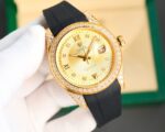 Rolex Logbook Full Luxury-Roman Diamond Dial-18k Nano-Technology 41MM-Golden(1:1 replica) - Image 5