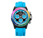 ROLEX Diw Daytona carbon rainbow blue 40mm carbon(1:1 replica)