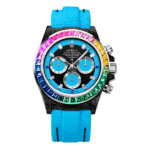 ROLEX Diw Daytona carbon rainbow blue 40mm carbon(1:1 replica)